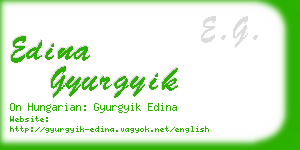 edina gyurgyik business card